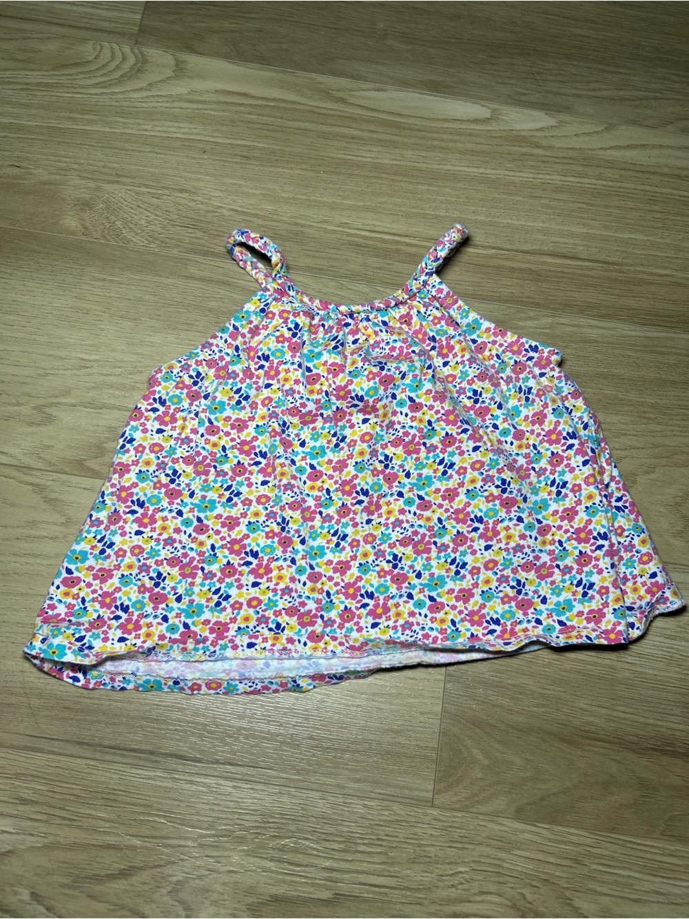 Joe Fresh Girls Floral Spaghetti-Strap Tank Top - Pink Multicolor
